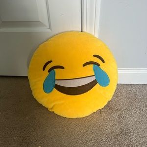 Laughing emoji pillow